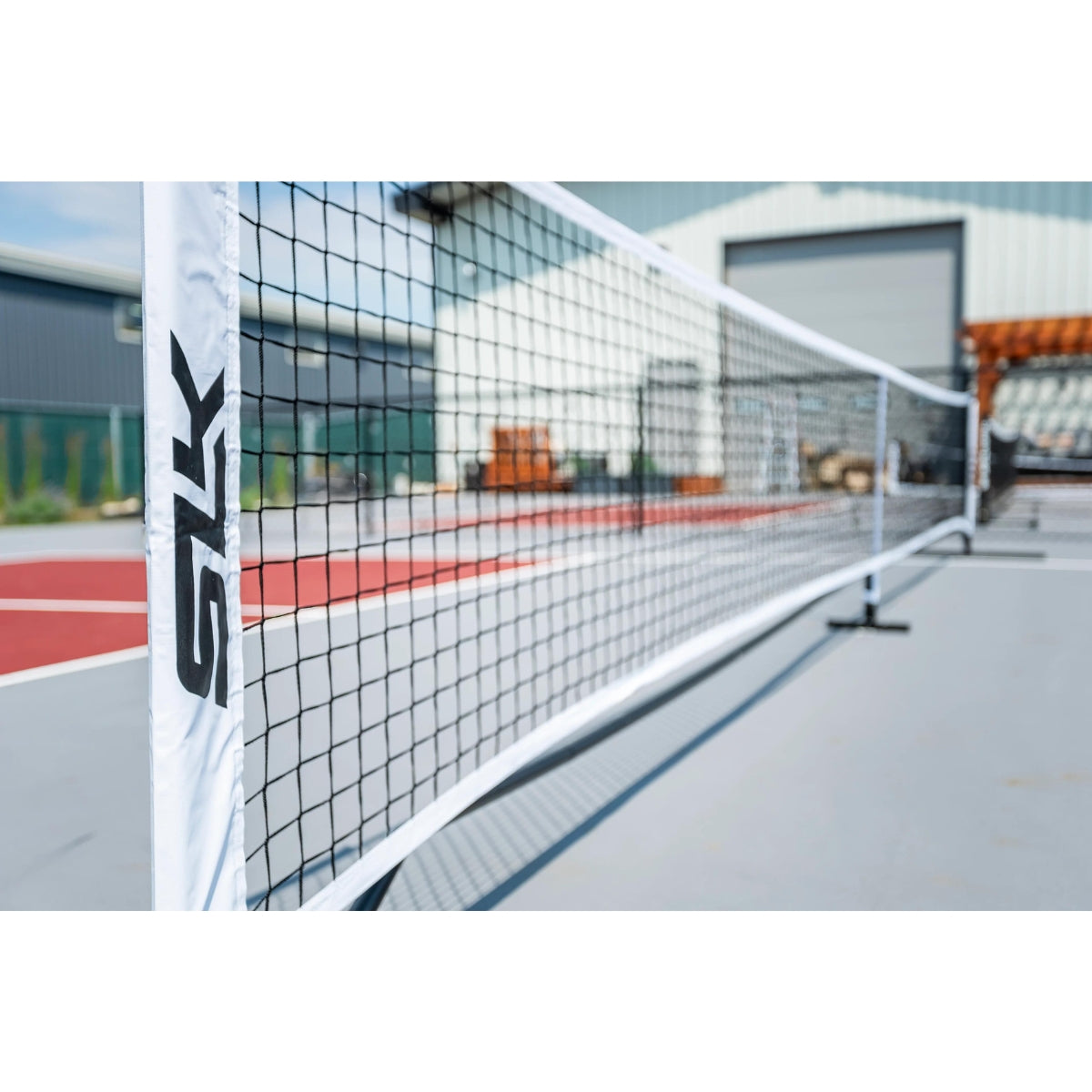 Pickleball net met witte randen