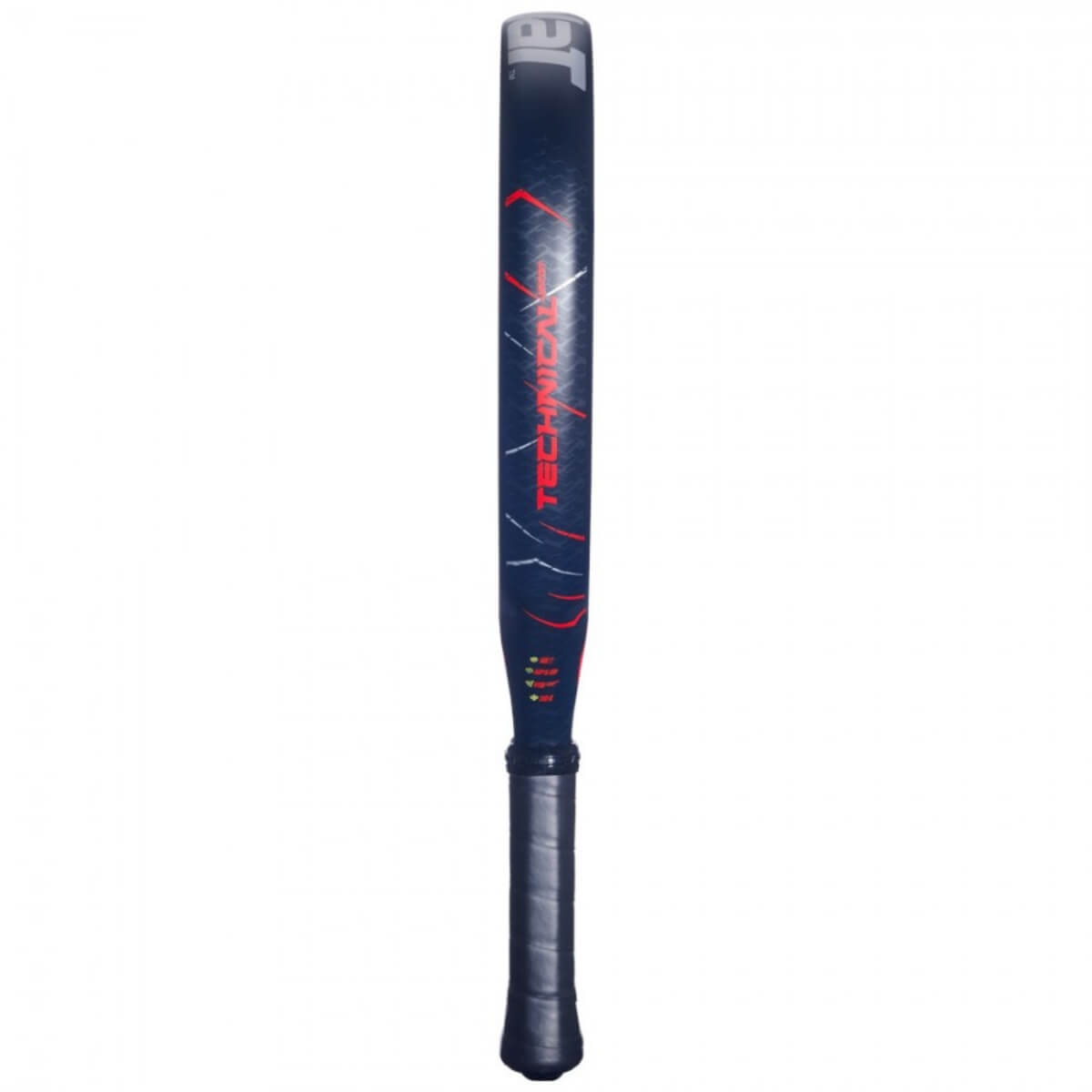Babolat Technical Veron 2025 padelracket met diamantvormig blad en rode, zwarte en zilveren accenten zijaanzicht