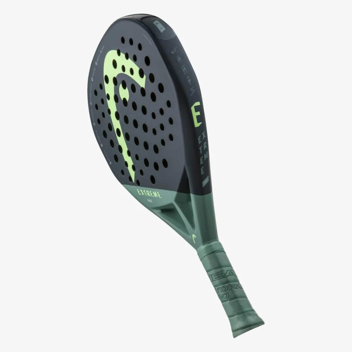 Head Extreme Pro padel racket zwart met groene accenten zijaanzicht