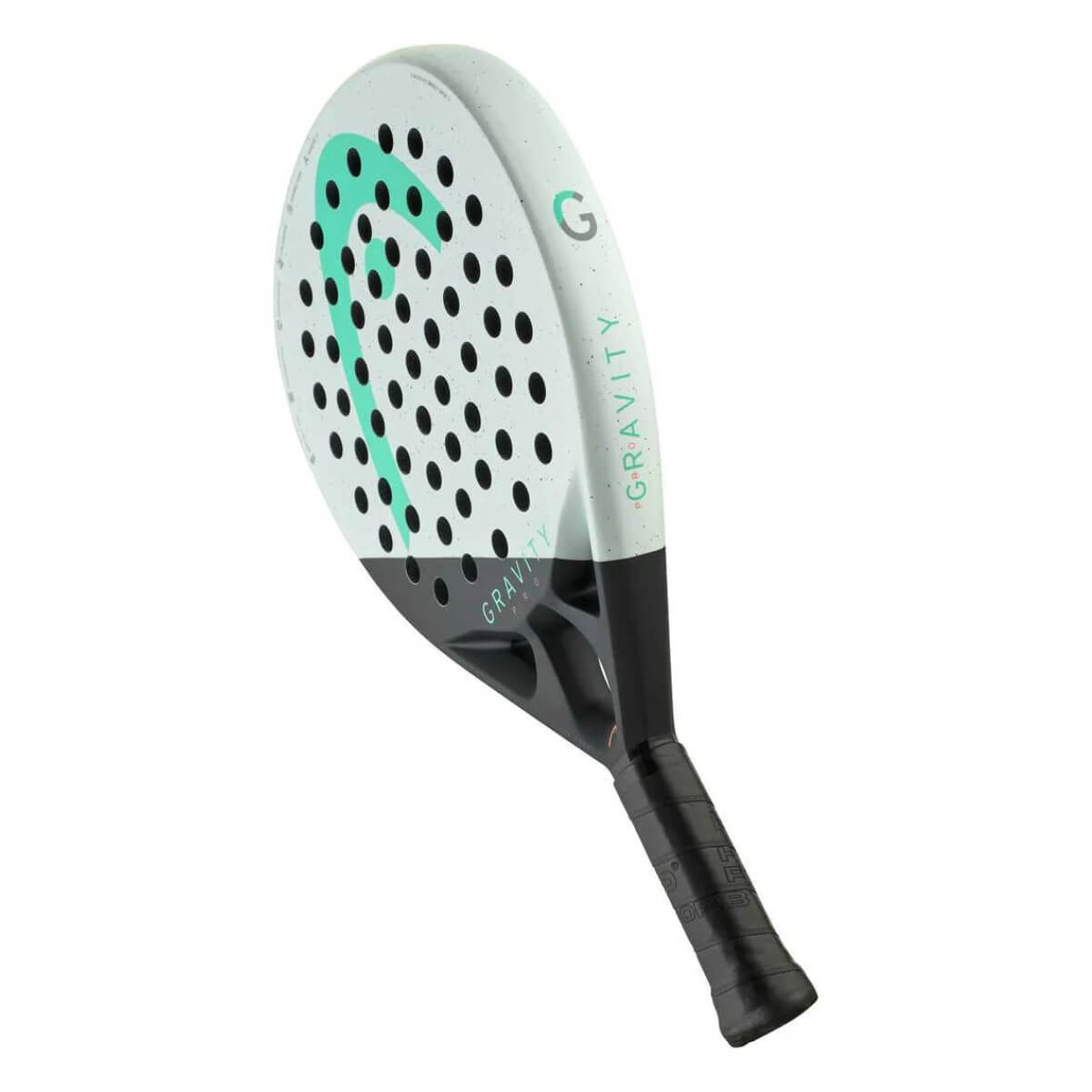 Head Gravity Pro padel racket zwart wit zijaanzicht