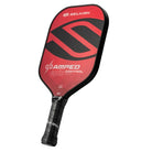 Selkirk Amped Control Epic pickleball paddle rood met zwart logo schuin vooraanzicht