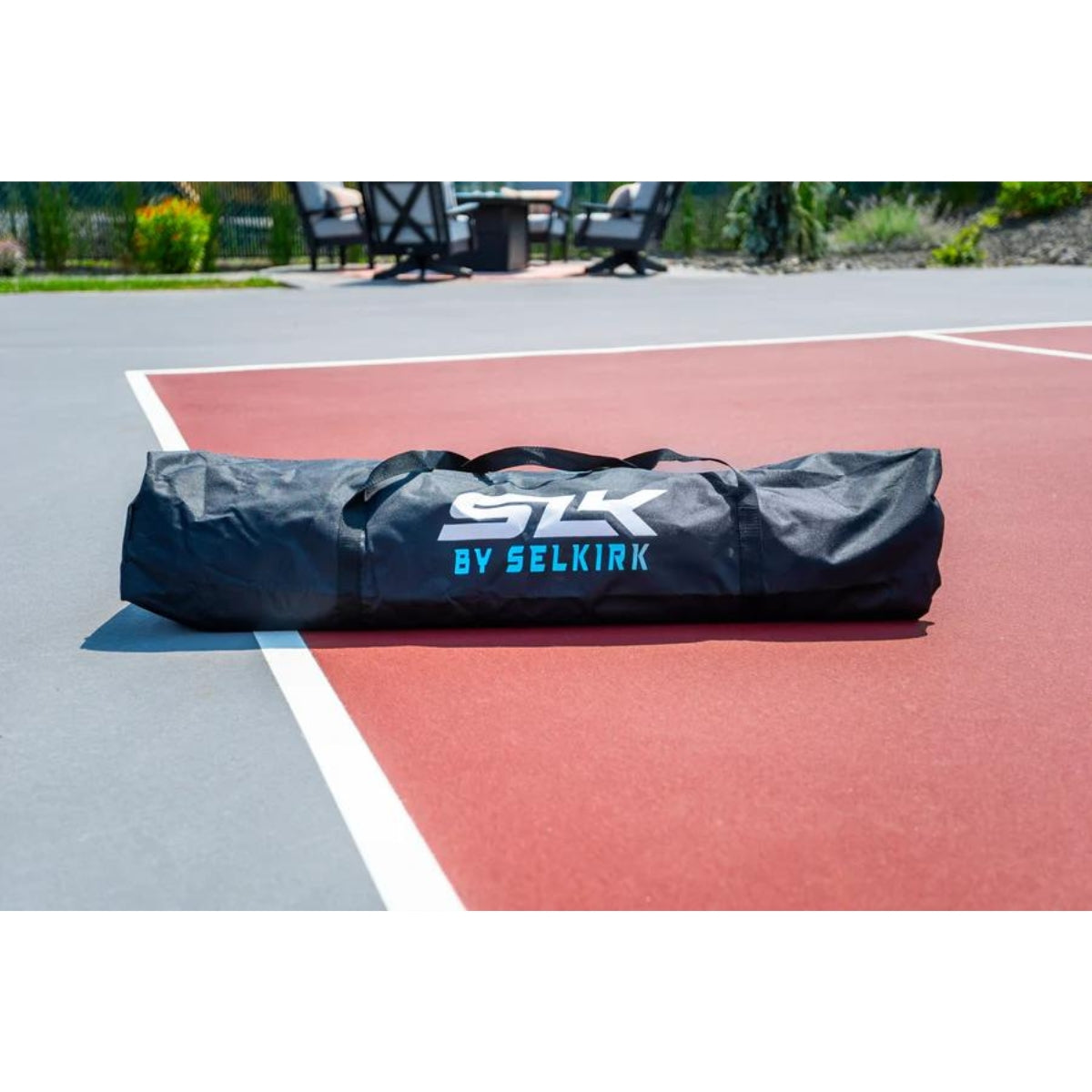 Pickleball net zwarte draagtas