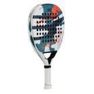 Bullpadel Ionic Light 25 padel racket wit met blauw en oranje accenten schuin vooraanzicht