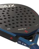 Slagoppervlak  Siux Diablo Pro 2026 Royal Blue | Traanvormig padelracket met 24K Carbon TeXtreme, EVA Pro-kern en 3D-textuur. 